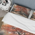 thumbnail image 4 of Designart "Tree In The Woods Fall Foliage II" Tree Floral Bedding Covert Set - Country Red Landscapes Bed Set With 2 Shams, 4 of 6