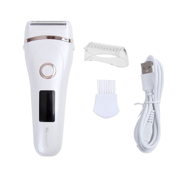 Épilateur Électrique pour Femmes, pour Épilation Longue Durée, Rasoir Électrique Portable Affichage Numérique LCD Double Usage Tondeuse Humide et Sèche