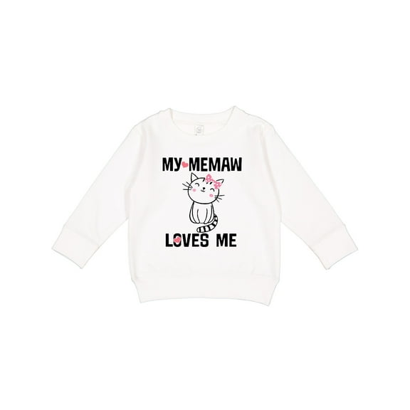 Inktastic My Memaw Loves Me Girls Toddler Sweatshirt