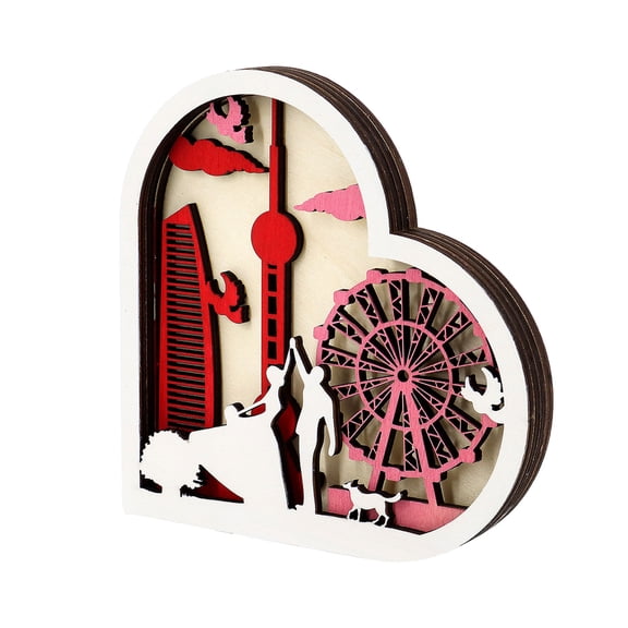 Valentines Day Tabletop Decor Heart Windmill Ferris Wheel Table Centerpiece Farmhouse Ornaments for Wedding Props