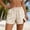 *Beige, variant on ClodeEU Women's Cotton Linen Elastic Waist Shorts, Casual Loose High Waist Summer Shorts with Pockets, Breathable Solid Color Beach Pants Beige,Women's Plus L