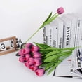 thumbnail image 5 of 12pcs Artificial Tulip 20 Inch Long Stem Artificial Flower Real Touch Tulipa for DIY Wedding Bridal Bouquet Home Décor Centerpieces Flower(Pinkish Purple), 5 of 5
