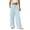 Light Blue, variant on Kukoosong Women's Wide Leg Lounge Pants, High Waist Drawstring Trousers with Pockets, Summer Casual Lightweight Loungewear for Yoga Daily Wear