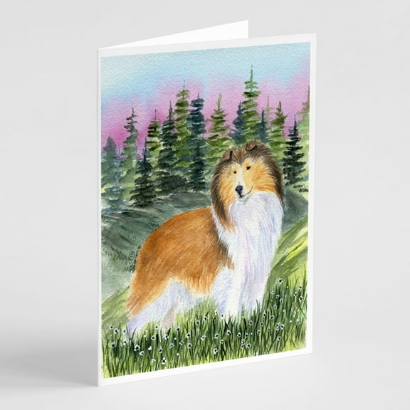Sheltie Greeting Cards and Envelopes Pack of 8