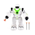 thumbnail image 1 of Green Walking Robot Toy Space Fighter Robot Manually Launches Sucker Soft Model For Children, 1 of 8