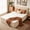 Beige, variant on Vcatnet 16.7 inch Queen Bed with Headboard, Comfy Bedroom Furniture, Corduroy Cloud Bed, No Assembly Required, Gray