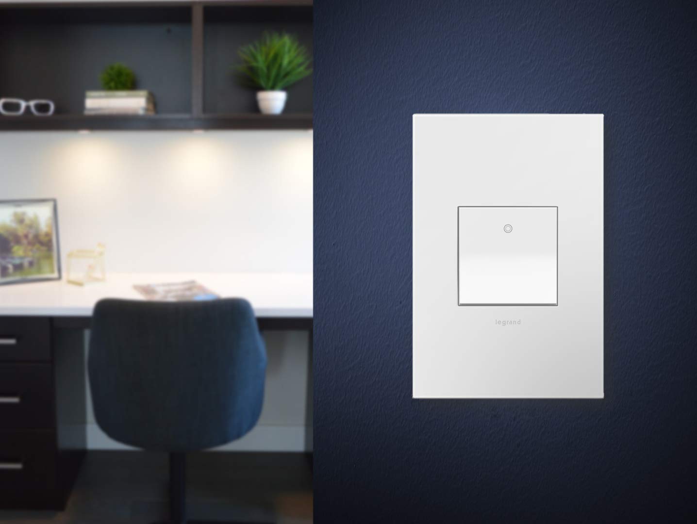 Legrand Adorne 15A 1 or 3-Way Paddle Switch (White Finish), ASPD1532W4