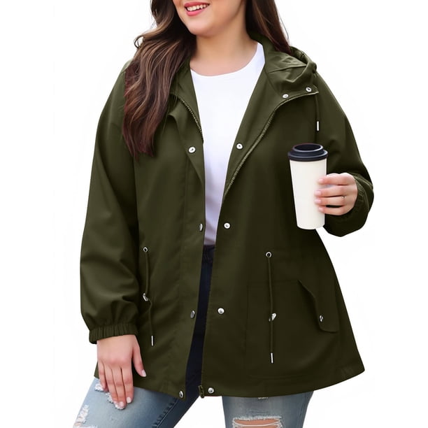 Chaquetas y abrigos casuales con capucha de manga larga para mujer, abrigos y chaquetas resistentes al viento para excursiones de senderismo al aire libre, impermeables con capucha, rompevientos, abri
