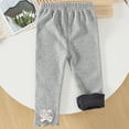 thumbnail image 6 of vdgthytj Toddler Girls Winter Fleece Lined Leggings Cute Bowknot Thick Thermal Tights Cotton Full Length Pants, 6 of 9