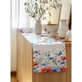 thumbnail image 5 of Table Runner 48 Inches Long for Kitchen Dining, Red Blue Flowers Dresser Scarf Farmhouse, Dining Table Decorations for Wedding/Parties, Spring Floral Elegant Pastoral Watercolor 13 x 48 In, 5 of 8