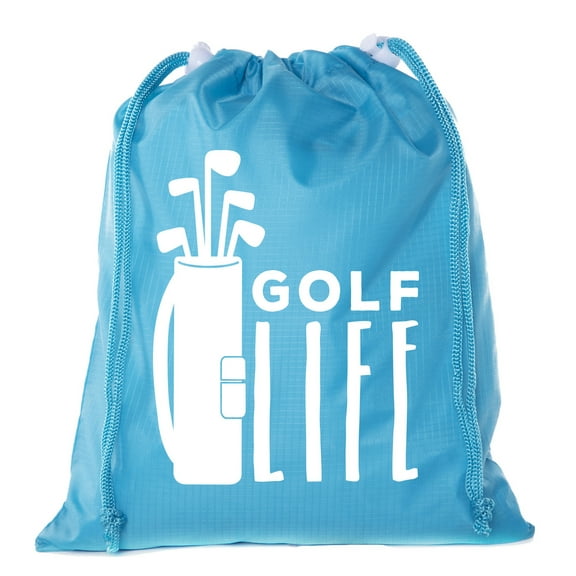 Mato & Hash Mini Drawstring Golf Bags | Golf Favor Bags for Leagues 10 Acid Blue