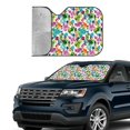 thumbnail image 3 of Kdxio Watercolor Flowers Print Front Windshield Sun Shade,Folding Auto Sunshade for Car Truck SUV-, 3 of 7