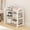 White, variant on Shoe Rack 3-Tier White Storage Organizer 18x15x7 Inch for Campus Dorm Room Entryway Apartment Space Saving