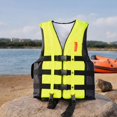 thumbnail image 3 of Adult Life Vest Featuring Fluorescent Green Durable Fabric, Lightweight Flotation Device for Kayaking Fishing, Outdoor Water Travel Gear, 3 of 5