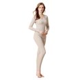 thumbnail image 1 of Long Johns - Conjunto de pijama de capa base con forro polar para mujer, ropa interior térmica para clima frío Adepaton BST3001015-2, 1 of 5