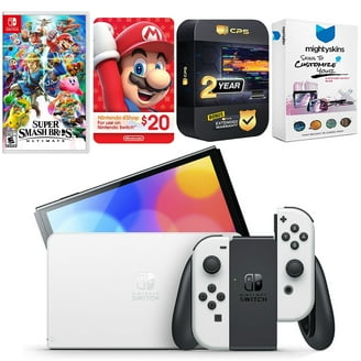 Nintendo Switch White OLED Console with Super Mario 3D World + Nintendo Switch White OLED Console with Super Mario 3D World +
