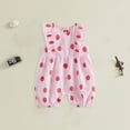 thumbnail image 2 of Karoyedx Newborn Girls Clothes Baby Girl Outfit Bubble Romper Summer Infant Newborn Clothes Watermelon Red Size,12-18 Months, 2 of 6