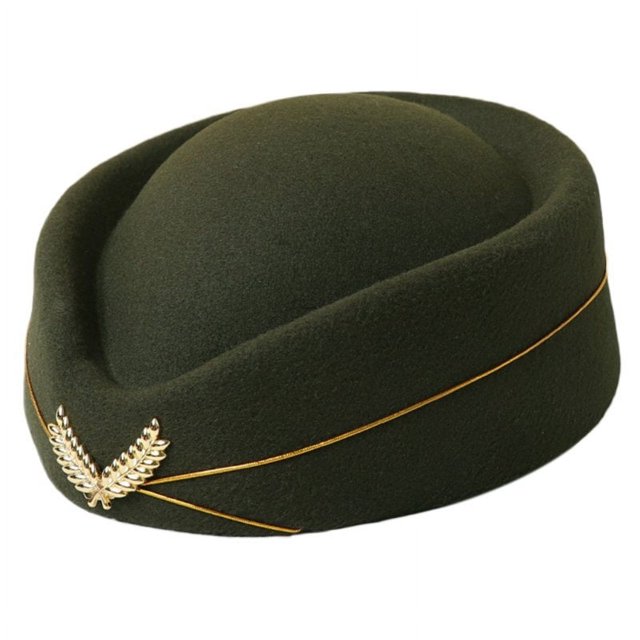 CUITING Chapeau d'Hôtesse Chapeau Béret Uniforme Formel pour Femmes Cosplay
