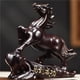 thumbnail image 4 of Ebony solid wood carved horse figurine, one of the twelve zodiac horse figurines, for home living room or study feng shui decoration., 4 of 4