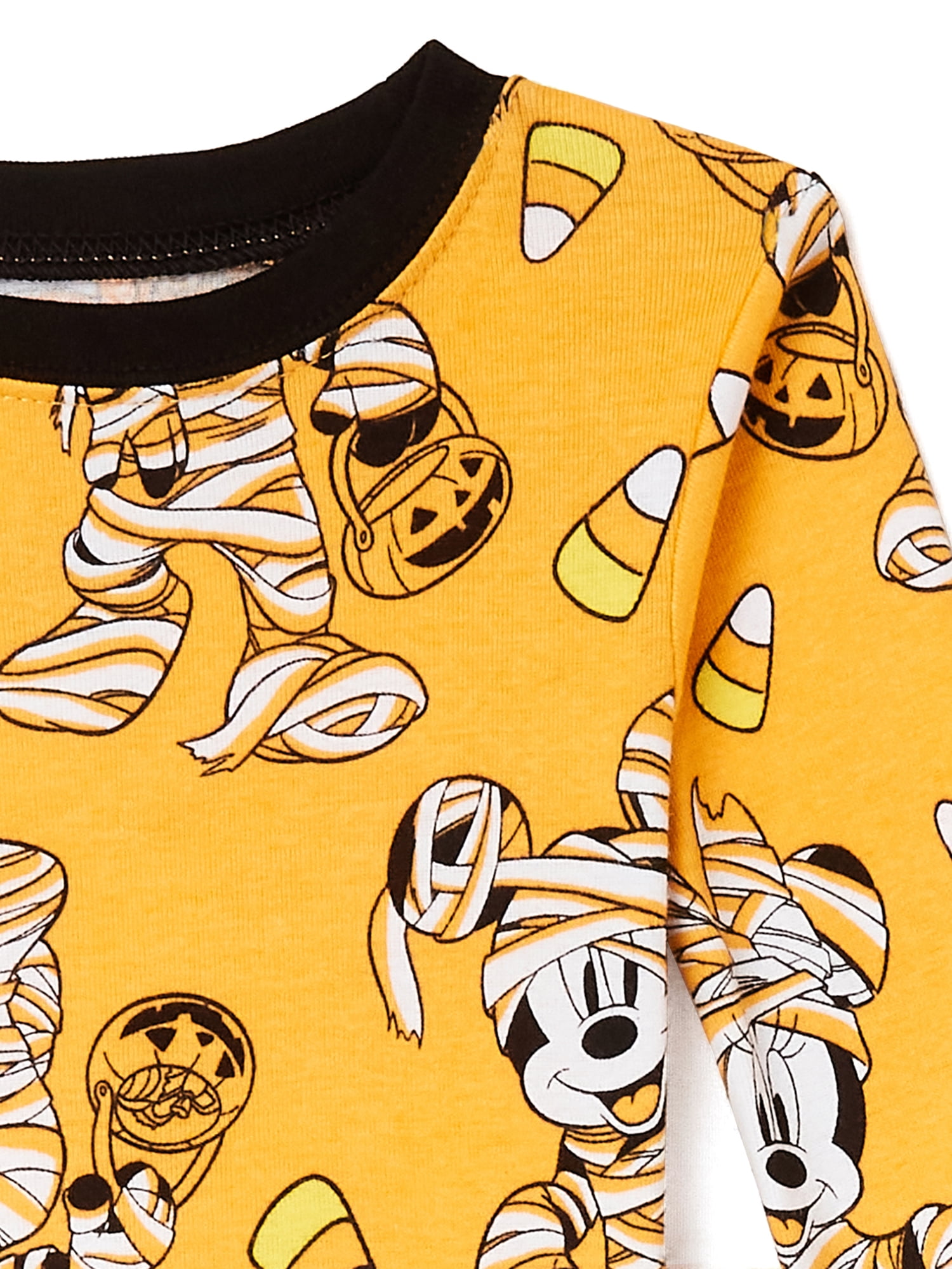 Mickey Mouse Halloween Toddler Boy and Girl Unisex Cotton Pajama Set, 2-Piece, Sizes 12M-5T