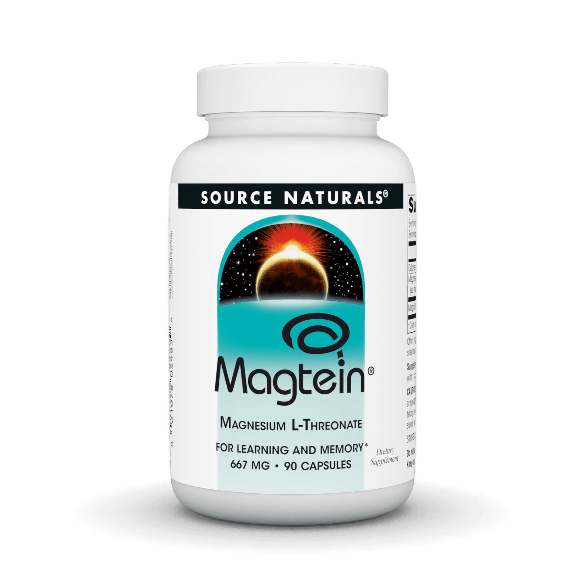 Source Naturals Magtein Magnesium L-Threonate Cognitive and Sleep Support 667mg, 90 Capsules
