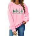 thumbnail image 3 of Craaazy Women's Christmas Shirt Long Sleeve Merry Christmas Sweatshirts Casual Pullover Tops Gifts, 3 of 8
