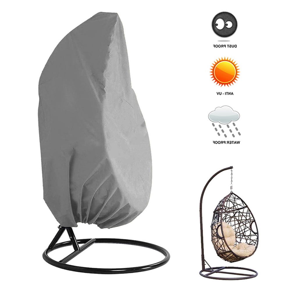 HOTBEST Patio Hanging Egg Chair Cover with Zipper Single Wickers Egg