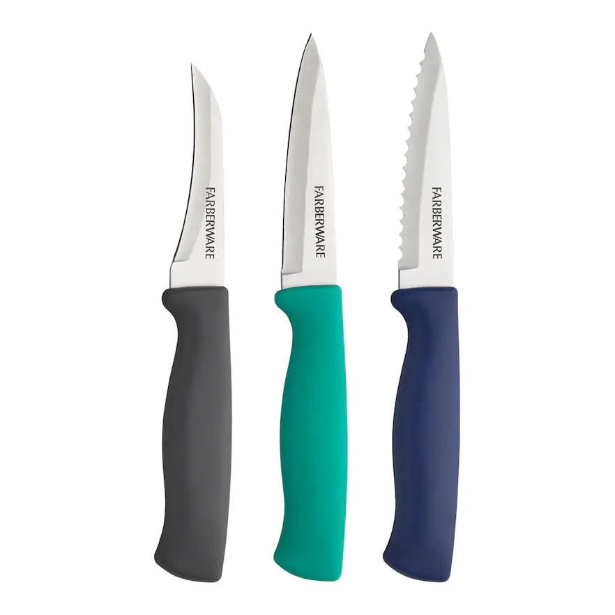 Farberware 3Piece Paring Knife Set with MultiColor Handles Walmart