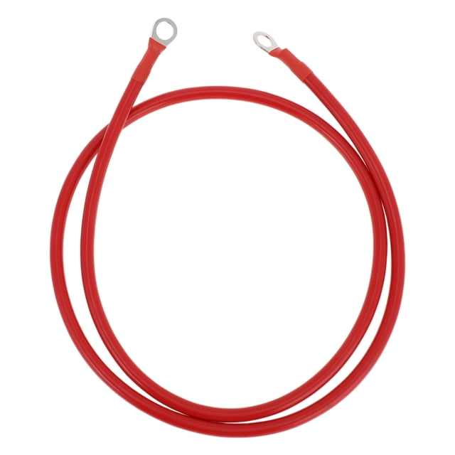 1 cable de inversor de batería universal de 3/8" Lug 4 pies, cable de batería 5 AWG, cobre estañado rojo