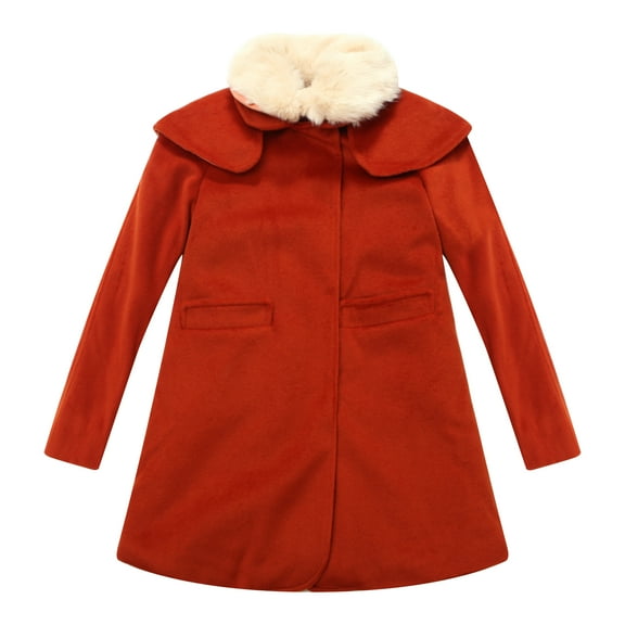 Richie House Girls' Padding jacket with fur collar RH1203