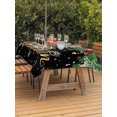 thumbnail image 2 of Outdoor Tablecloth with Umbrella Hole and Zipper, Black Christmas Rectangle Table Cloth 60x84 Inch Waterproof Tablecloth, Xmas Balls Snowflake Winter Picnic Table Cover for Patio Camping, 2 of 7