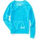 thumbnail image 1 of Aeropostale - Sudadera de terciopelo con estampado animal para mujer, azul, extra pequeña Aeropostale Camisa de entrenamiento, 1 of 1
