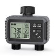 thumbnail image 1 of Sprinkler Timer 2 Zone, Programmable Automatic Timing Valves Controller Rain Delay Watering Manual Watering Hose Timer for Yard, Lawn, Pool, Garden, Child Lock, 1 of 7