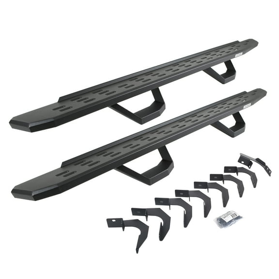 Go Rhino 6962358020PC RB30 Running Boards with Mounting Brackets, 2 Pairs Drop Steps Kit For Chevrolet 15-24 Colorado, GMC 15-24 Canyon (Crew Cab Pickup)