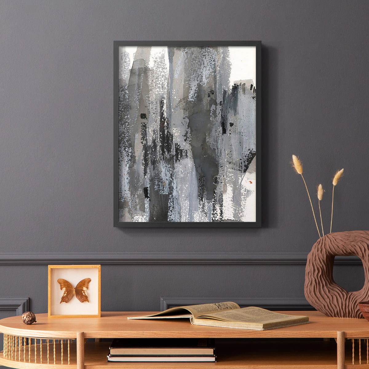 Loft Pastel III Framed Print in Black Solid Wood Framed Print No Nail Hanging