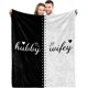 thumbnail image 1 of LHSHID Husband and Wife Blanket Newlywed Gifts Wedding Engagement Anniversary Valentine’s Day Gifts for Couple Unique His and Hers Bridal Shower Gifts for Bride Groom 60"x80", 1 of 7