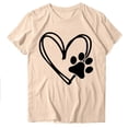 thumbnail image 2 of Pimelu Valentines Shirts for Women Womens Tops Dressy Casual Valentines Day Shirt Women Fashion Dog Paws Heart Print Loose Fit Tees Summer Round Neck Short Sleeve Breathable Blouses, 2 of 3