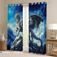 thumbnail image 2 of Castle Fairy Wild Dragon Black Out Curtains,Animal Curtains Pack of 2 (42x63 Each), 2 of 6