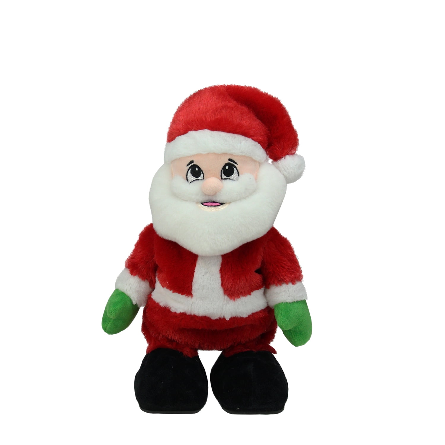 Pack Of 6 Animated Tickle N Laugh Santa Claus Plush Christmas Figures