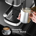 thumbnail image 6 of WHALL 20 Bar Espresso Machine, Touch Screen Coffee Maker with Milk Frother Steam Wand, Custom Coffee Volume, 1500W, 1L Removable Water Tank, 6 of 7