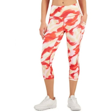 Id Ideology Women's Compression Side-Pocket Cropped Leggings, Fiery Red, X-Small
