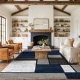 thumbnail image 6 of World Rug Gallery Contemporary Modern Boxed Color Block Navy 7'10"x10'2" Indoor Area Rug, 6 of 8