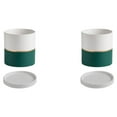 thumbnail image 4 of kurtrusly Ceramic Flower Pots For Small Spaces And Easy To Maintain Herbs Ceramic Flowerpot Ceramic Pot Planter Eco-friendly blackish green 11*11 2Set, 4 of 6