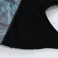 thumbnail image 5 of Gyujnb Halter Leaf Print Maternity Swim Dress with Shorts Mesh Irregular Hem Front Tie Loose Belly Coverage Pregnancy Tankini Swimwear,L, 5 of 8
