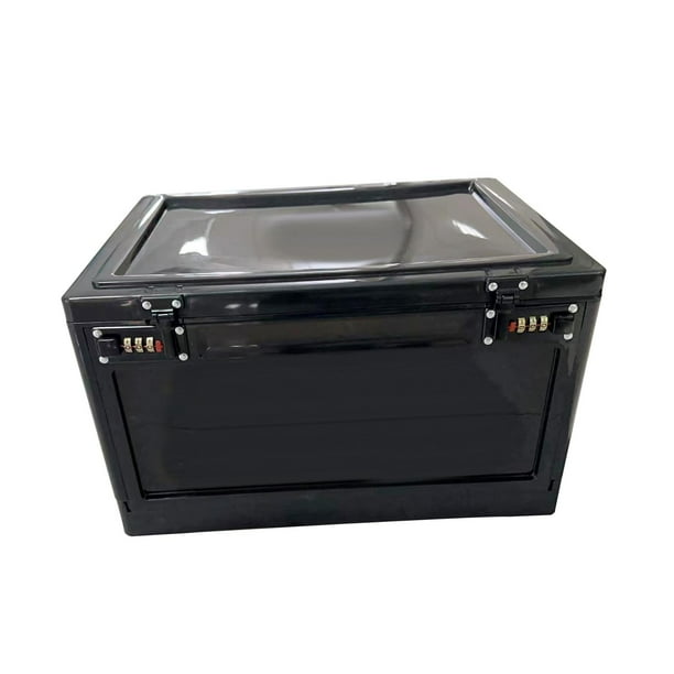 Caja de almacenamiento con cerradura con contraseña, caja de almacenamiento Negro