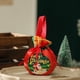 thumbnail image 1 of Bolsa de Tela con Cordón para Dulces y Manzanas Navideñas | Estampado de Papá Noel y Muñeco de Nieve | Material: Tela | 13×23Cm | Ideal Como Regalo para La Víspera de Navidad, 1 of 6