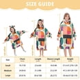 thumbnail image 4 of FORMRS Wearable Blanket Hoodie with Sleeves for Kids Cozy Flannel Sweatshirt, Beige Abstract, 4 of 7