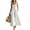 White#women's button down a line midi dresses, variant on Midi Dress for Women Summer Sleeveless Wide Strap Dresses Button Down Sundress High Waist A Line Swing Dress with Pockets White,XXL