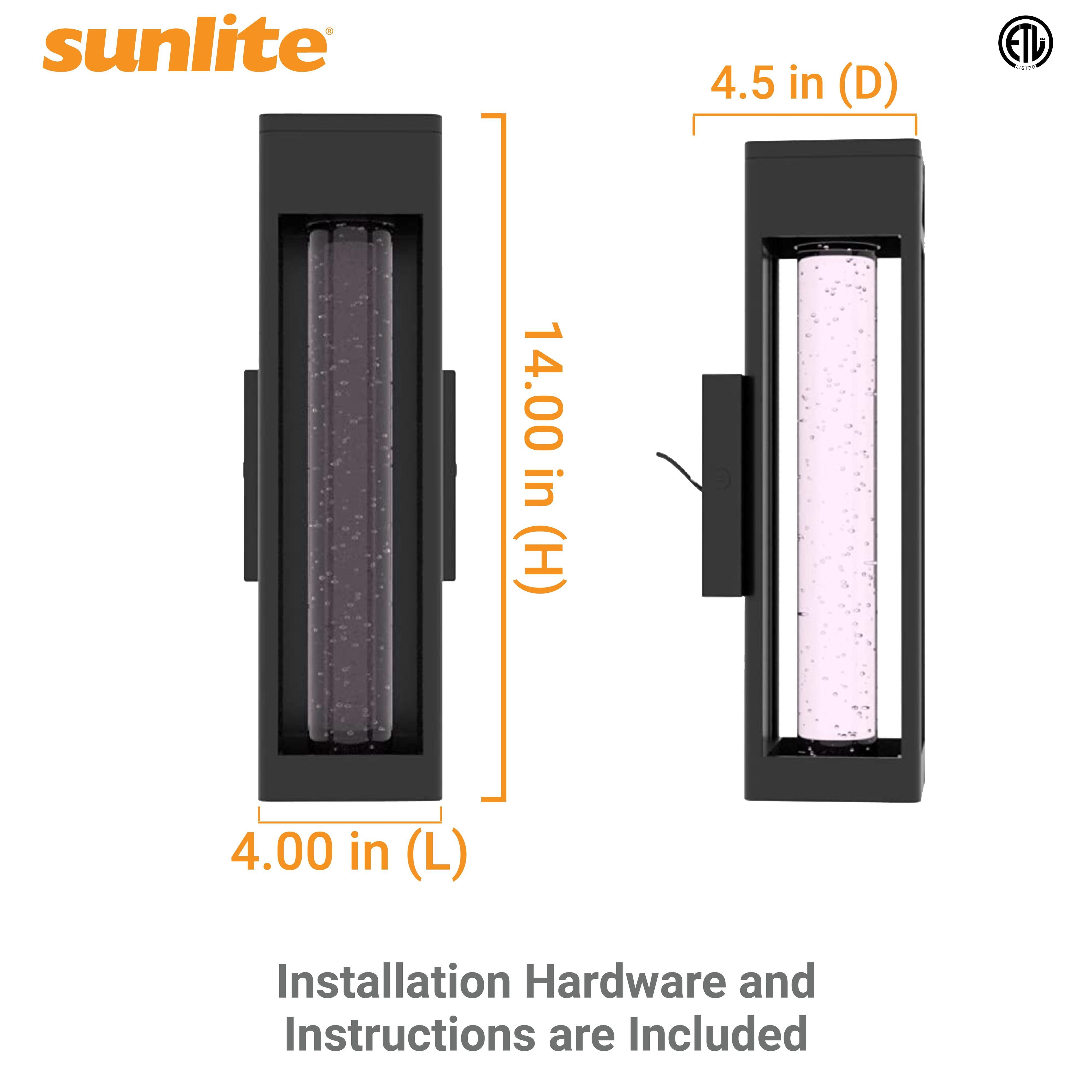 Sunlite LED Cage Raindrop Wall Sconce Light Fixture, 12 Watts, 500 Lumens, Color Selectable 30K/40K/50K, Dimmable, 120V, ETL Listed, Oil Rubbed Bronze, For Patios, Garage & Entryway Use