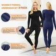 thumbnail image 6 of CL convallaira 2 PACK/Set Women Thermal Underwear Long Johns Set, Soft and Warm Long Underwear Base Layer Pajama for Cold Weather, 6 of 6